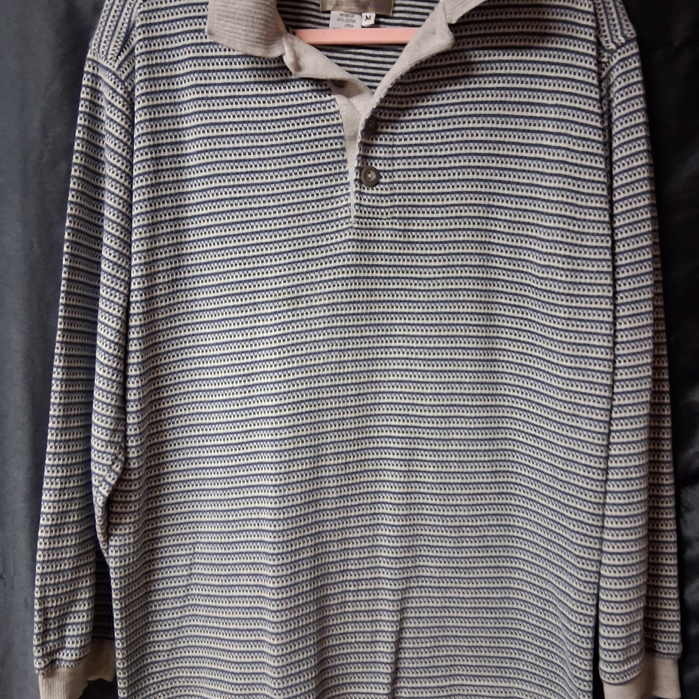 The Territory Ahead Navy and White Striped Shirt